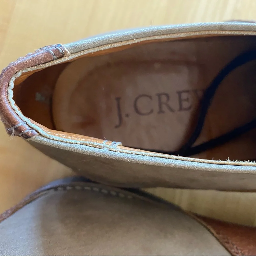 Vtg J‎ Crew Leather & Suede Saddle Shoe